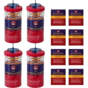 FLY JAIL Long Jar Reusable Outdoor Fly Trap with 8 Baits Fly Catcher for Garden \u0026 Ranch(4pack)